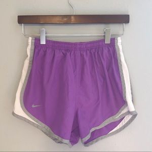 [Nike] Dri-Fit Shorts- Purple w/ White/Silver